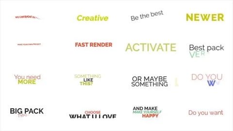 Big Pack of Kinetic Typography After Effects stock