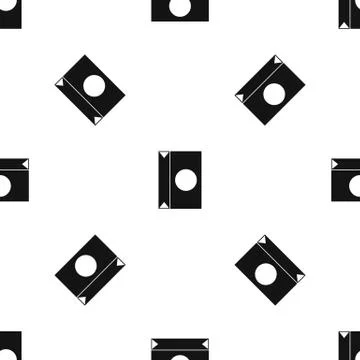 Big package pattern seamless black Illustrazione stock