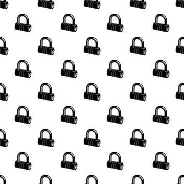 Big padlock pattern vector seamless Stock Illustration