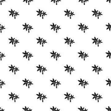 Big palm leafs pattern, simple style イラスト素材