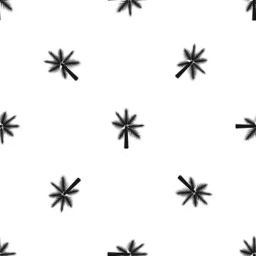 Big palm tree pattern seamless black 스톡 일러스트