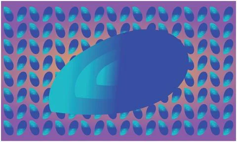 Big paper art on small artwork on dark background Stock-Illustration