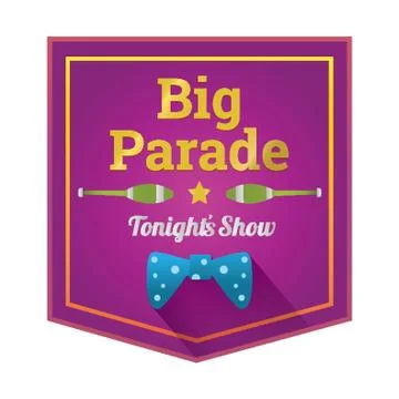 Big Parade Label Stock Illustration