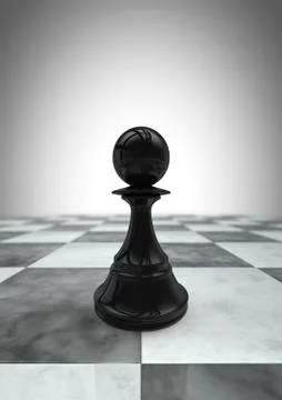 Big pawn black Иллюстрация