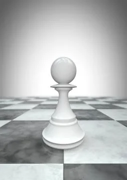 Big pawn white Stock-Illustration