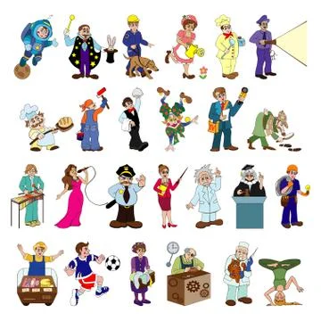 Big people set. Stock Illustration