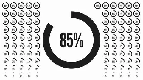Big percent collection for user interface UI or business infographic. Set o.. Stock Illustration