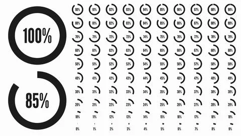 Big percent collection for user interface UI or business infographic. Set o.. Stock Illustration