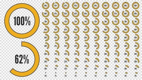 Big percent collection for user interface UI or business infographic. Set o.. Stock Illustration