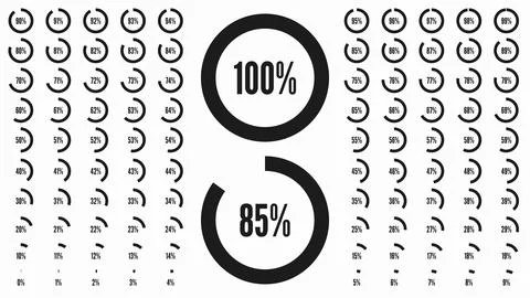 Big percent collection for user interface UI or business infographic. Set o.. Stock Illustration