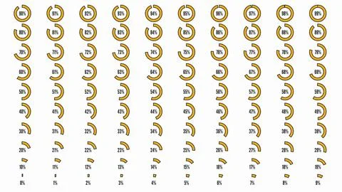 Big percent collection for user interface UI or business infographic. Set o.. Stock Illustration