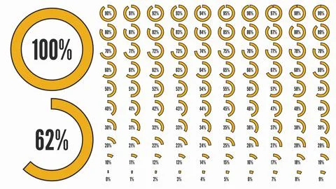 Big percent collection for user interface UI or business infographic. Set o.. Stock Illustration