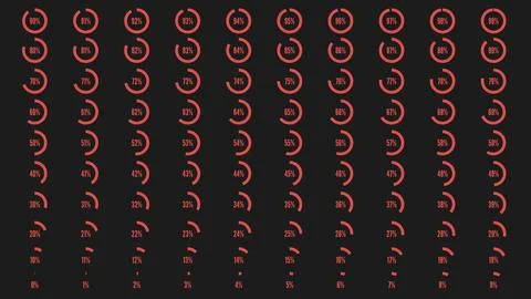 Big percent collection for user interface UI or business infographic. Set o.. Stock Illustration