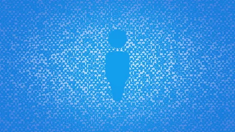 Big Person icons pattern on network background Stock Footage 168664879