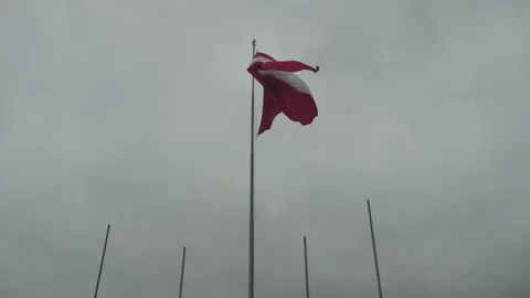 Big Peruvian Flag Waving Video stock 340544718