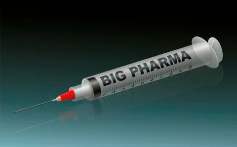 Big Pharma Industry Injection Illustrazione stock