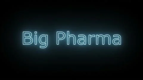 Big Pharma, Written in Neon Text Effect with a bit of Flicker Effect Stock Footage 239323479
