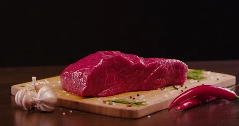 A big piece of fresh meat Stock Footage 90598397