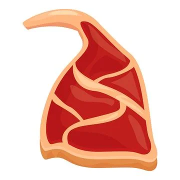 Big piece of raw meat with bone for cooking steak Stock Illustration