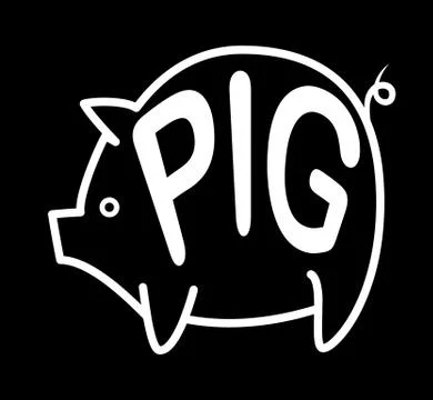 Big pig background. Stock Illustration