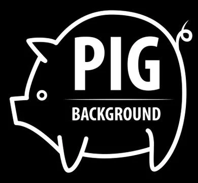 Big pig background. Stock Illustration
