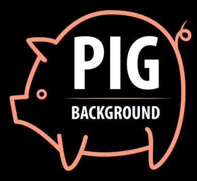 Big pig background. Stock Illustration