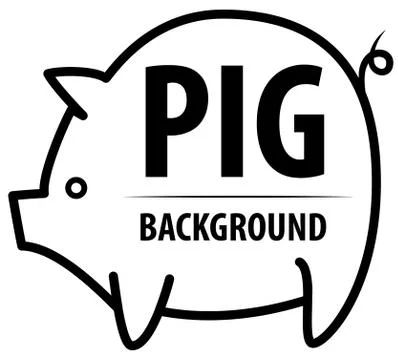 Big pig background. Stock Illustration