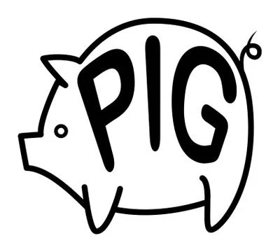 Big pig background. Stock Illustration