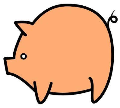 Big pig background. Stock Illustration