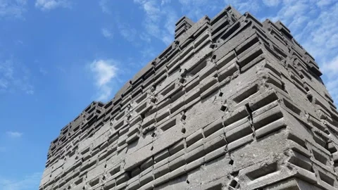 Big pile of concrete blocks Stock Footage 218228061