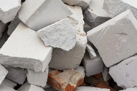 Big pile of different bricks Stock Photos