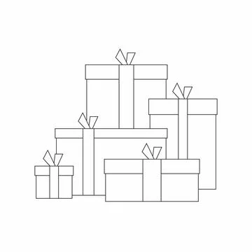 Big pile of presents Illustrazione stock