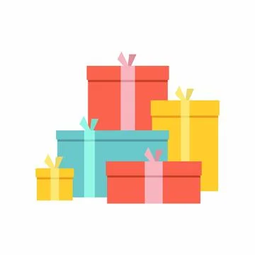 Big pile of presents Stock Illustration