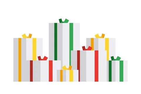 Big pile of presents Stock Illustration