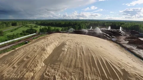 Big pile of sand Stock Footage 145671449