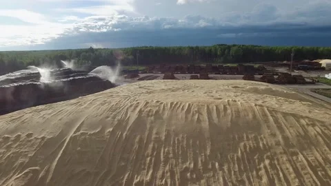 Big pile of sand Stock Footage 145671456