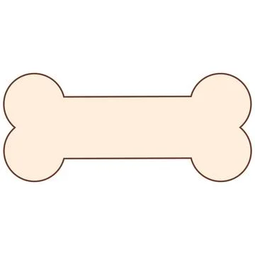 Big pink bone. Theme for dogs and other animals. Vector clipart.  Stock Illustration