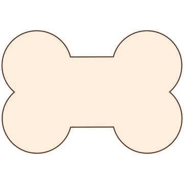 Big pink bone. Theme for dogs and other animals. Vector illustration Stock Illustration