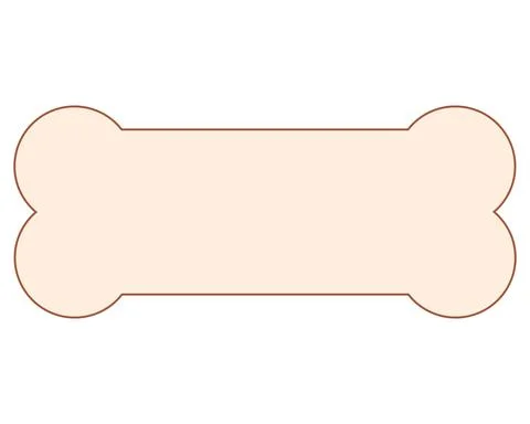 Big pink broad bone. Vector clipart on clear white background. Illustrazione stock