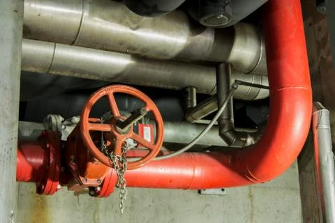 Big pipe under the building Foto stock
