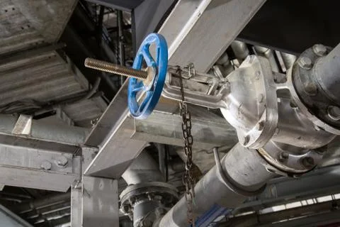 Big pipe under the building Stock Photos