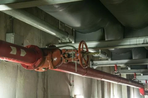 Big pipe under the building Foto stock