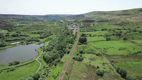 Big Pit Station, The Pontypool and Blaenavon Railway, Old Heritage railway .. Video stock 335651076