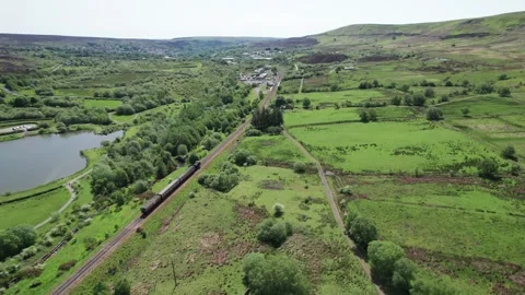 Big Pit Station, The Pontypool and Blaenavon Railway, Old Heritage railway .. Video stock 335651130