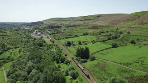 Big Pit Station, The Pontypool and Blaenavon Railway, Old Heritage railway .. Vídeos de archivo 335651153