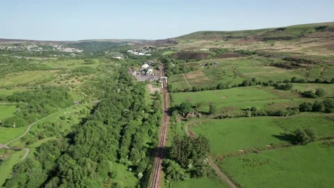 Big Pit Station, The Pontypool and Blaenavon Railway, Old Heritage railway .. Vídeo Stock 335651879