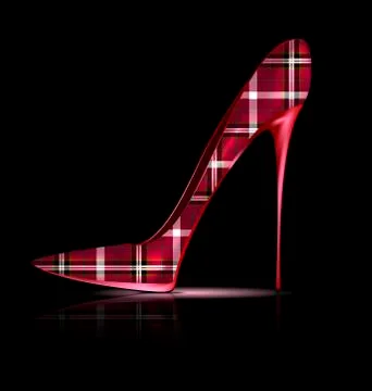 Big plaid shoe Stock Illustration