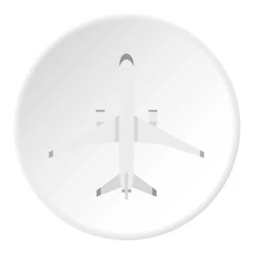 Big plane icon circle Stock Illustration