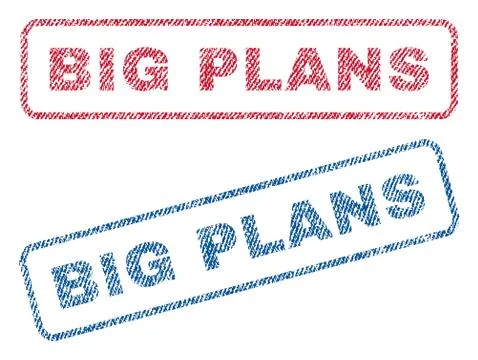 Big Plans Textile Stamps Stock Illustration