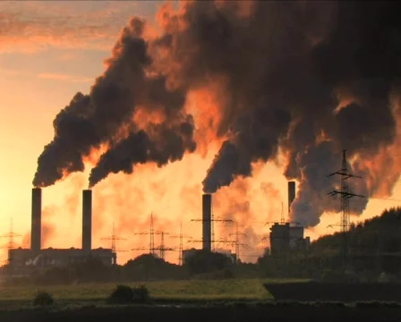 Big plant industry and pollution DV Stock Footage